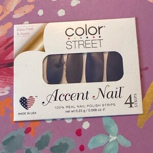 Color Street Accent Nail Polish Strips - Blue - NWT